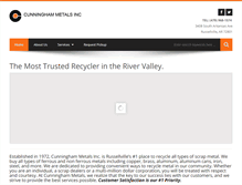 Tablet Screenshot of cunninghammetals.com